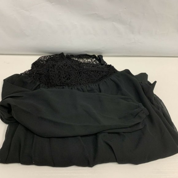 C.O.C. Women's Duo Fabric Woven Top Black 2XL X396 - Picture 2 of 4